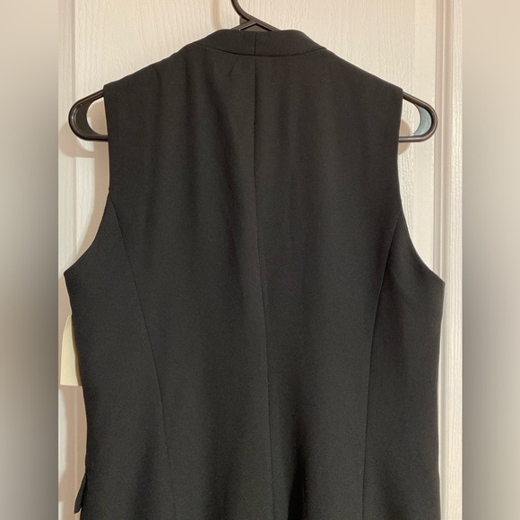 NWT Zara Mini V Neck Buttoned Pockets Sleeveless Preppy Vest Dress Size Medium - Picture 12 of 16